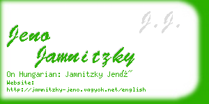 jeno jamnitzky business card